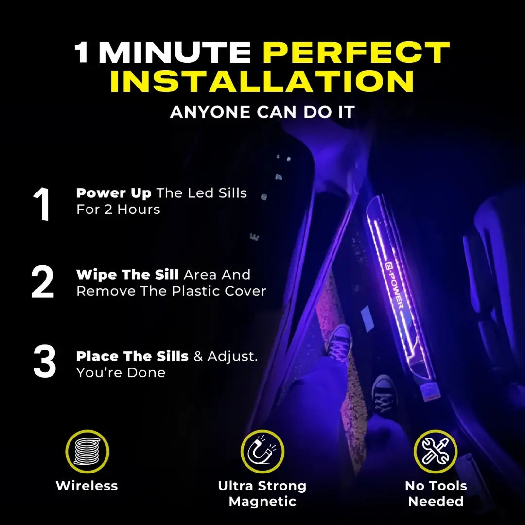 Princesa - The "Passenger Princess" Custom LED Door Sill