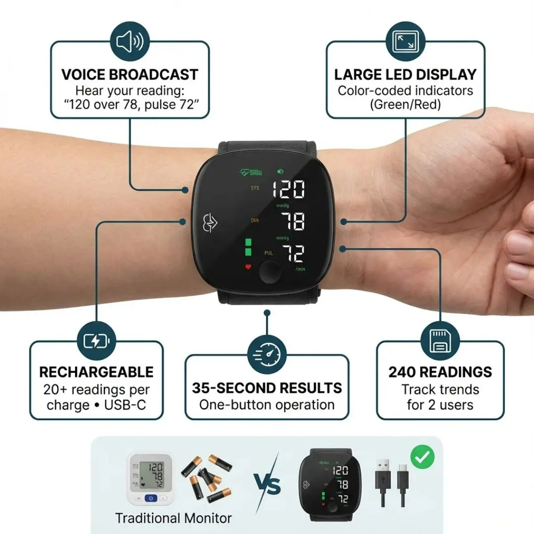 Rhythm™ Monitor 2.0 - Smart Wrist Blood Pressure Monitor