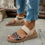 Veloce - Orthopedic Leopard Print Sandals