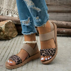 Veloce - Orthopedic Leopard Print Sandals