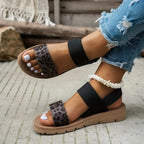 Veloce - Orthopedic Leopard Print Sandals