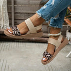Veloce - Orthopedic Leopard Print Sandals