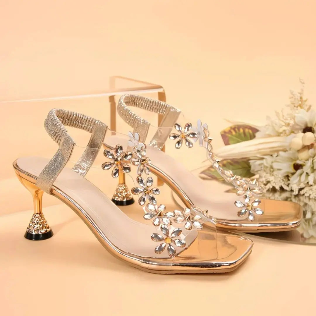 Lumina - Rhinestone Orthopedic High-Heel Sandals